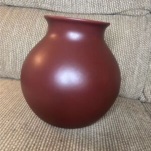 Pottery Barn Portugal Red Brown Ceramic Vase